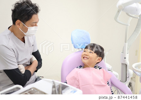 小児歯科（歯医者と子供） 87441458