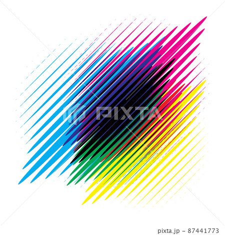 RGB and CMYK halftone vector illustration color 87441773