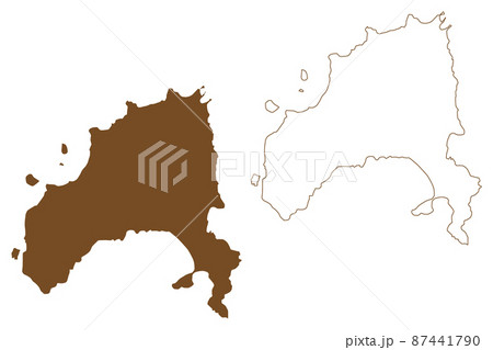 Elafonisos island (Peloponnese, Hellenic Republic, Greece, Greek island) map vector illustration, scribble sketch Elafonisos map Elafonisos island (Peloponnese, Hellenic Republic, Greece, Greek island) map vector illustration, scribble sketch Elafonisos map 87441790