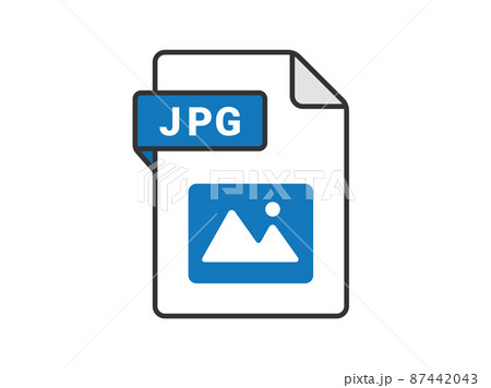 JPGの拡張子ファイルのアイコンイラスト 87442043