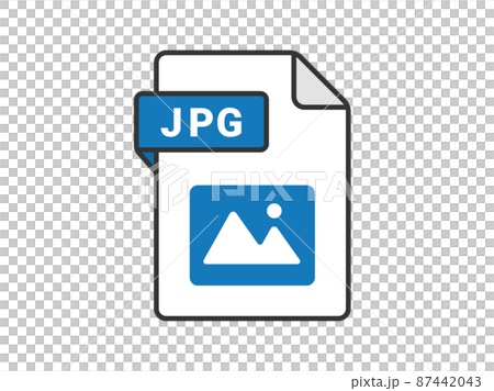 JPGの拡張子ファイルのアイコンイラスト 87442043