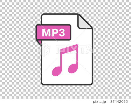 MP3 extension file icon illustration MP3 extension file icon illustration 87442053