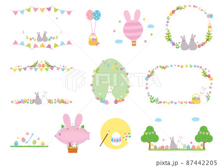 イースター素材集（2022）文字なしベク 87442205