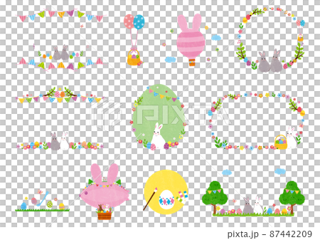 イースター素材集（2022）文字なし 87442209