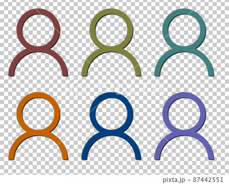 Multiple icons representing upper body figures Multiple icons representing upper body figures 87442551