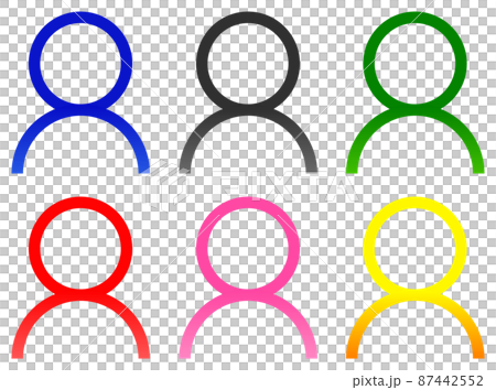 Multiple icons representing upper body figures Multiple icons representing upper body figures 87442552