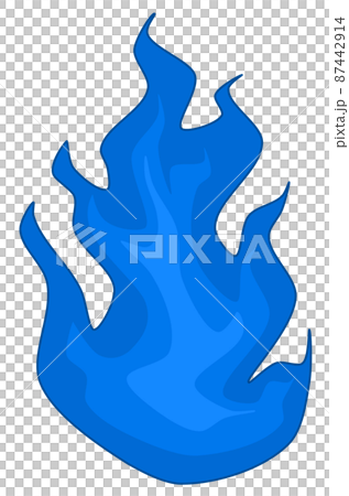 メラメラと炎が燃える火の玉のイラスト 87442914