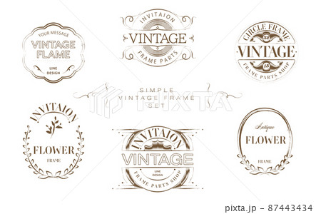 ヴィンテージフレーム　かすれver ラベルセット 87443434