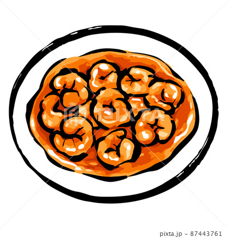 エビチリのイラスト 87443761
