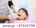 小児歯科（歯医者と子供） 87443789