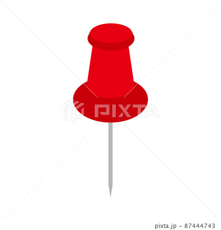 シンプルでフラットなマップピンのアイコン 87444743