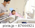 小児歯科（歯医者と子供） 87444921