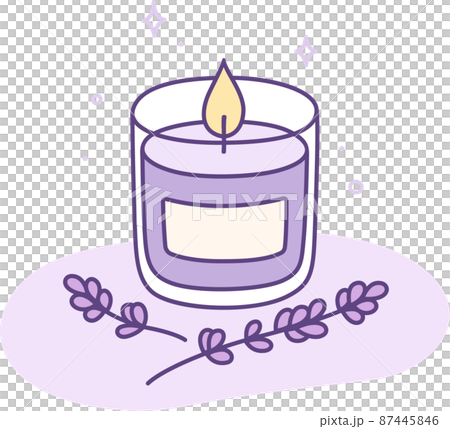 Lavender scented candle drawing 87445846