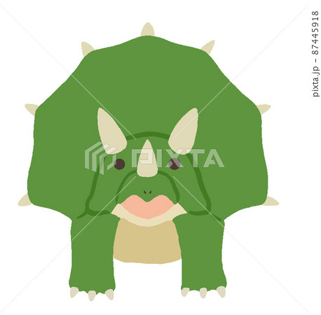 緑色のトリケラトプス 87445918