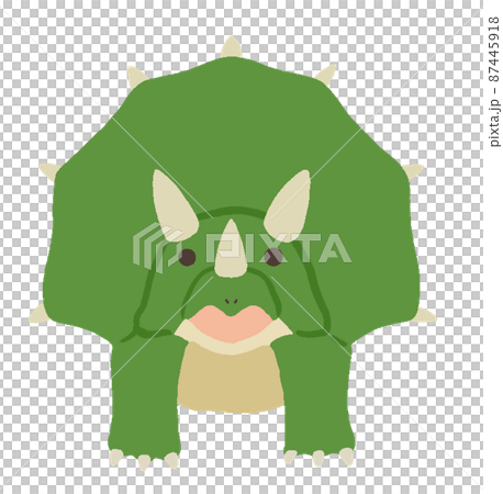 緑色のトリケラトプス 87445918