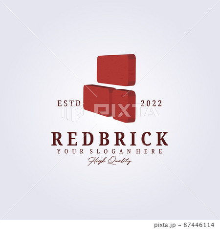 3D bricks logo, brick icon symbol template background vector illustration design 87446114