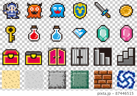 RPG風ドット絵　ダンジョン　素材 87446515