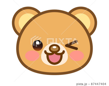 クマの顔アイコン＿子ども向けのイラスト素材 [87447404] - PIXTA