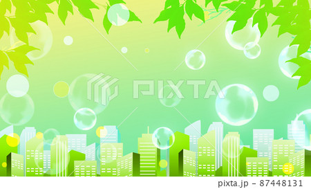 緑と都市_イメージ背景_SDGS ECO 緑と都市_イメージ背景_SDGS ECO 87448131