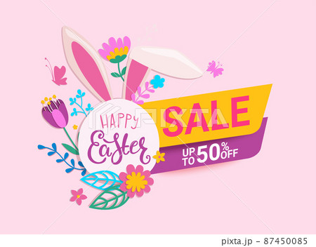Sale banner for Easter. Sale banner for Easter. 87450085