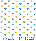 Love Ukraine seamless background. Blue and yellow. Vector illustration 87451125