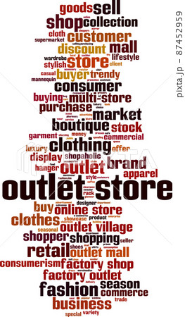 Outlet store word cloud 87452959