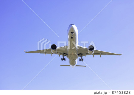 着陸する飛行機 エアバスA350-900 87453828