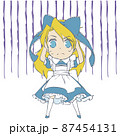 ショックを受けるエプロンドレスの女の子 87454131