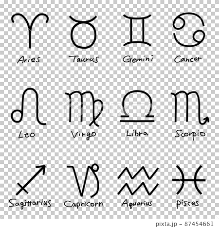 Constellation symbol Constellation mark Black and white Constellation symbol Constellation mark Black and white 87454661