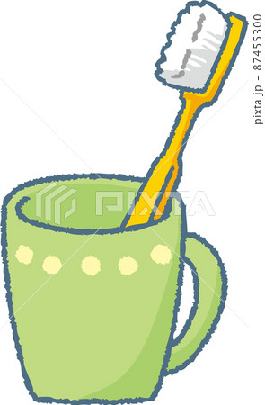 ハブラシとマグカップ 87455300