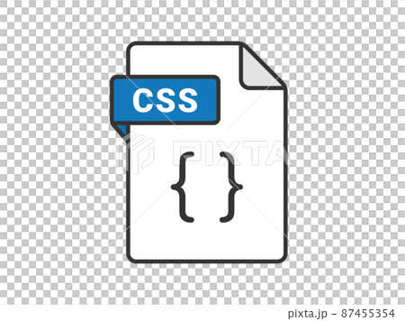 Icon illustration of css extension file Icon illustration of css extension file 87455354