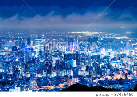 海道札幌市　幌見峠展望駐車場　～札幌市街の夜景～ 87456460
