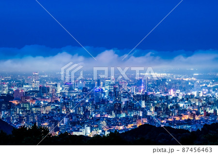 海道札幌市　幌見峠展望駐車場　～札幌市街の夜景～ 87456463