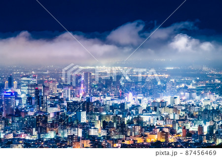 海道札幌市　幌見峠展望駐車場　～札幌市街の夜景～ 87456469