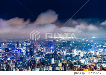 海道札幌市　幌見峠展望駐車場　～札幌市街の夜景～ 87456470