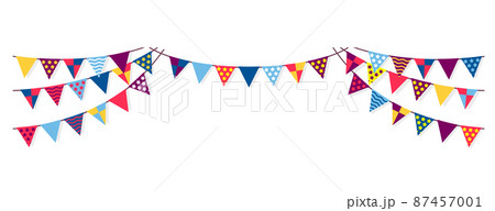 デザイン素材 / ペナントガーランド ベクターイラスト 87457001
