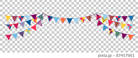 デザイン素材 / ペナントガーランド ベクターイラスト 87457001