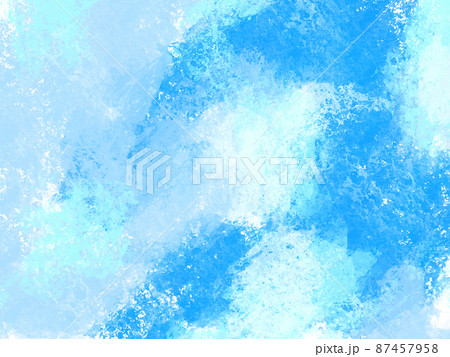 荒い塗りの背景・青・水色 87457958