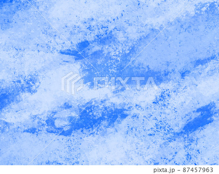 荒い塗りの背景・青・水色 87457963