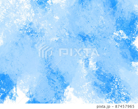 荒い塗りの背景・青・白 87457965