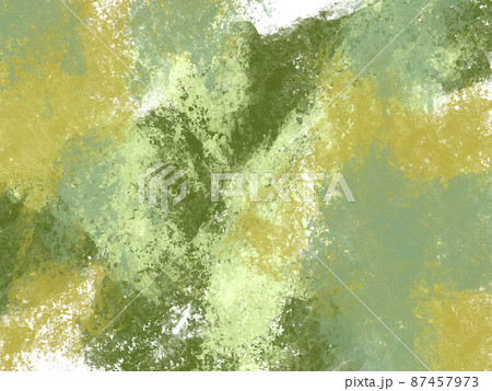 荒い塗りの背景・緑・茶色 87457973