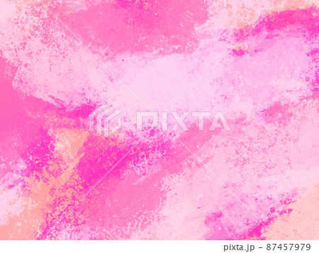 荒い塗りの背景・ピンク 87457979