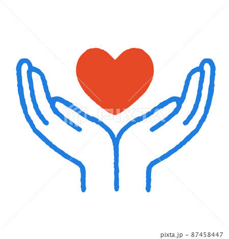 ハートを包む手 87458447