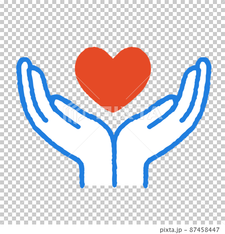 ハートを包む手 87458447