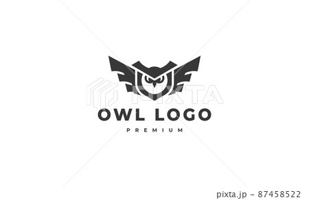 Owl Flying Logo Design 87458522