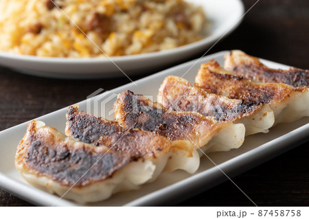肉汁たっぷりの餃子と炒飯のセット 87458758