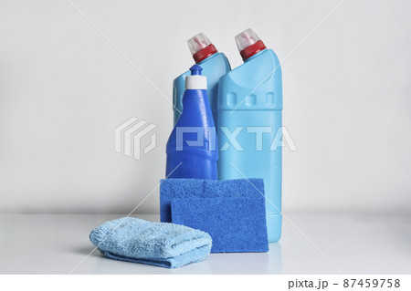 Cleaning service concept. Cleaning chemical bottles. cleaning supplies. House cleaning concept Cleaning service concept. Cleaning chemical bottles. cleaning supplies. House cleaning concept 87459758