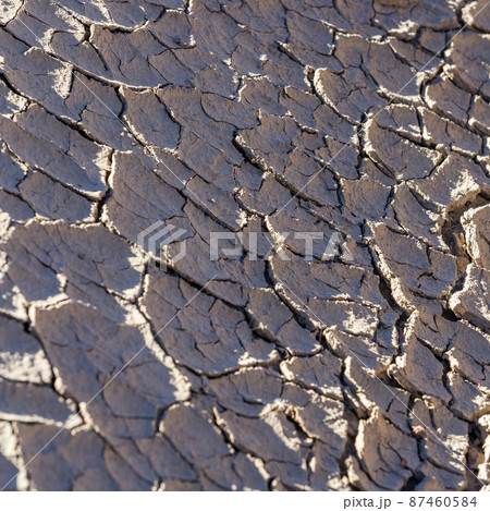 United States, Utah, Escalante, Dried streambed cracking into pieces 87460584