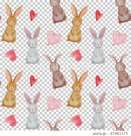 Rabbit - repeating pattern - Stock Illustration [87461175] - PIXTA