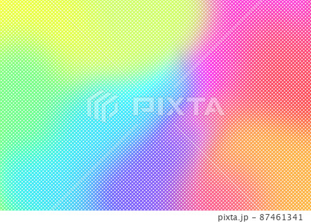 背景素材 グラデーション ドット レインボーのイラスト素材